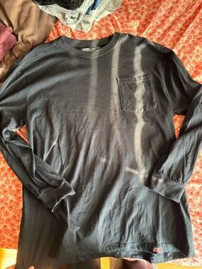 Dickies Black Long Sleeve Pocket Tee for Men